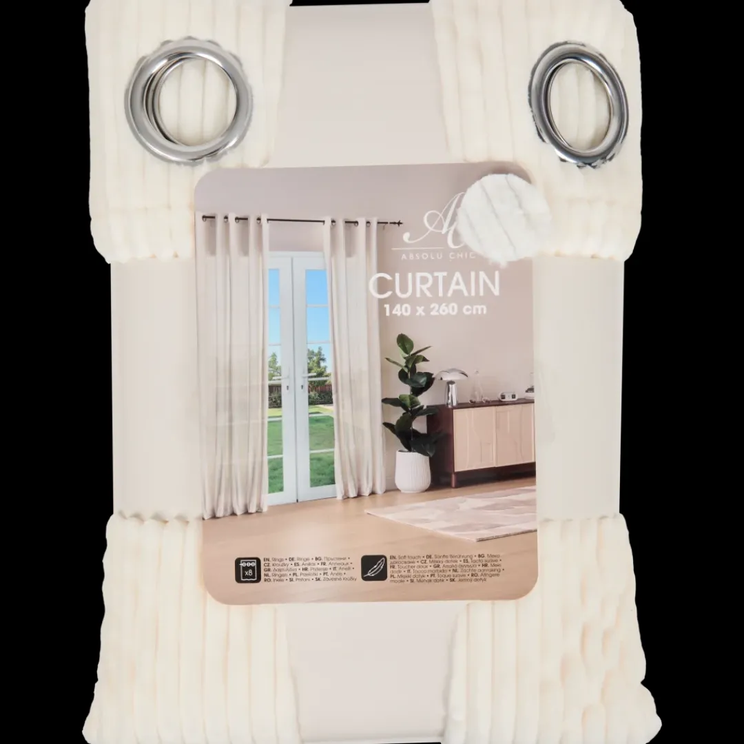 Gordijn met ribstof Polyester | Action NL* Outlet
